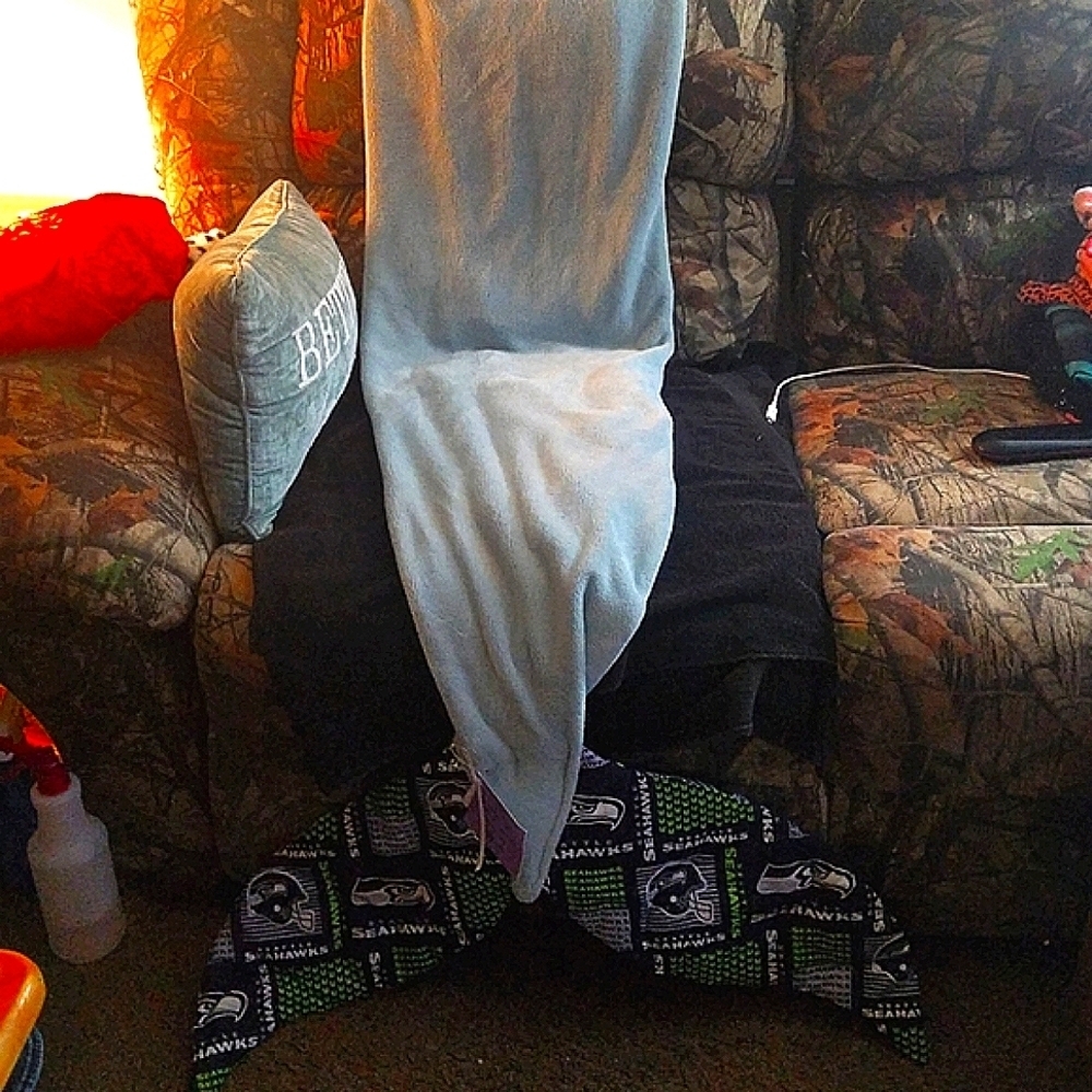 💖Handmade Seattle Seahawks Mermaid Tail Blanket